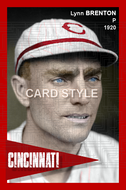 Lynn Brenton - 1920 Cincinnati Reds - choose a size & style