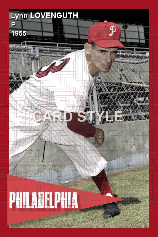 Lynn Lovenguth - 1955 Philadelphia Phillies - choose a size & style