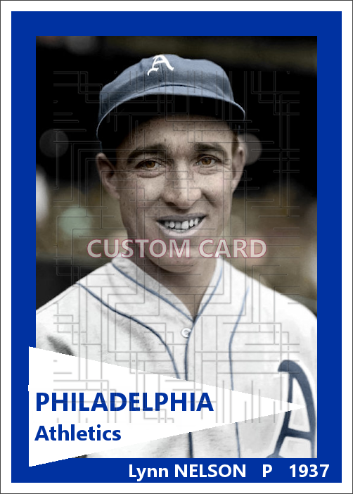 Lynn Nelson - 1937 Philadelphia Athletics - choose a size & style