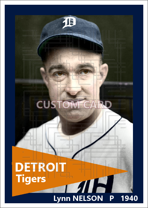 Lynn Nelson - 1940 Detroit Tigers - choose a size & style