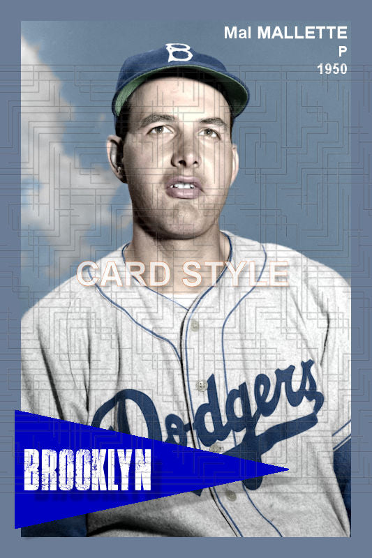 Mal Mallette - 1950 Brooklyn Dodgers - choose a size & style