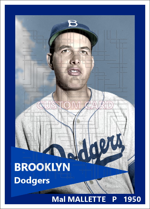 Mal Mallette - 1950 Brooklyn Dodgers - choose a size & style