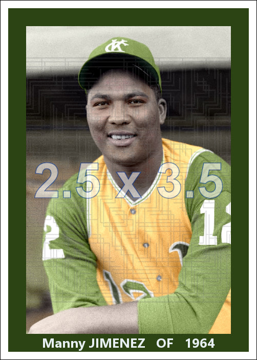 Manny Jimenez - 1964 Kansas City Athletics - choose a size & style