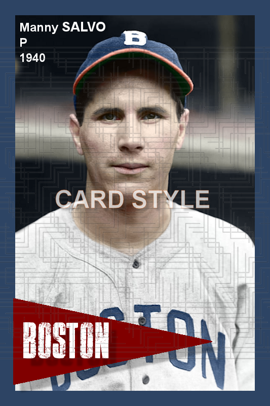 Manny Salvo - 1940 Boston Bees - choose a size & style