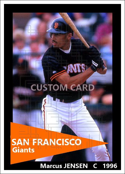 Marcus Jensen - 1996 San Francisco Giants - choose a size & style