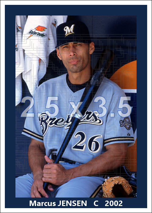 Marcus Jensen - 2002 Milwaukee Brewers - choose a size & style