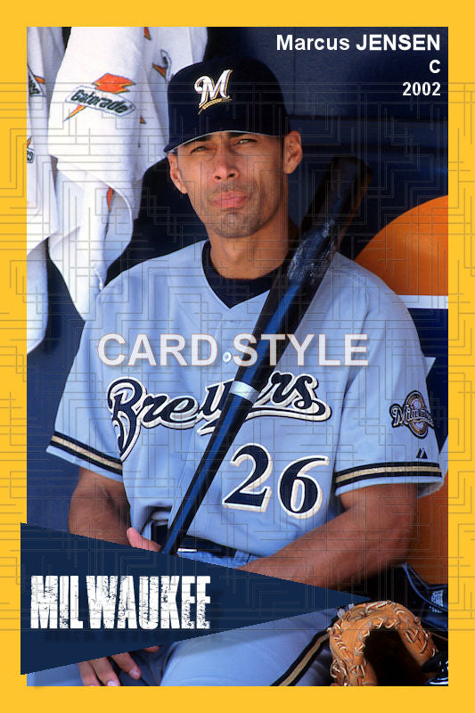 Marcus Jensen - 2002 Milwaukee Brewers - choose a size & style