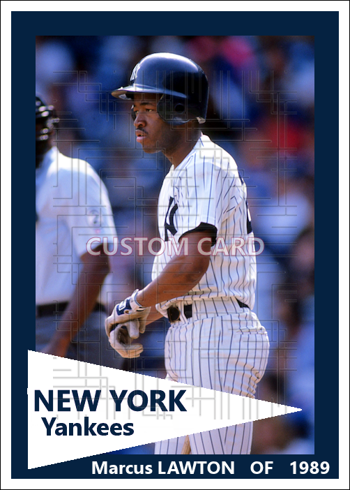 Marcus Lawton - 1989 New York Yankees - choose a size & style