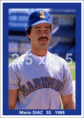 Mario Diaz - 1988 Seattle Mariners - choose a size & style