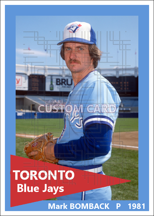 Mark Bomback - 1981 Toronto Blue Jays - choose a size & style