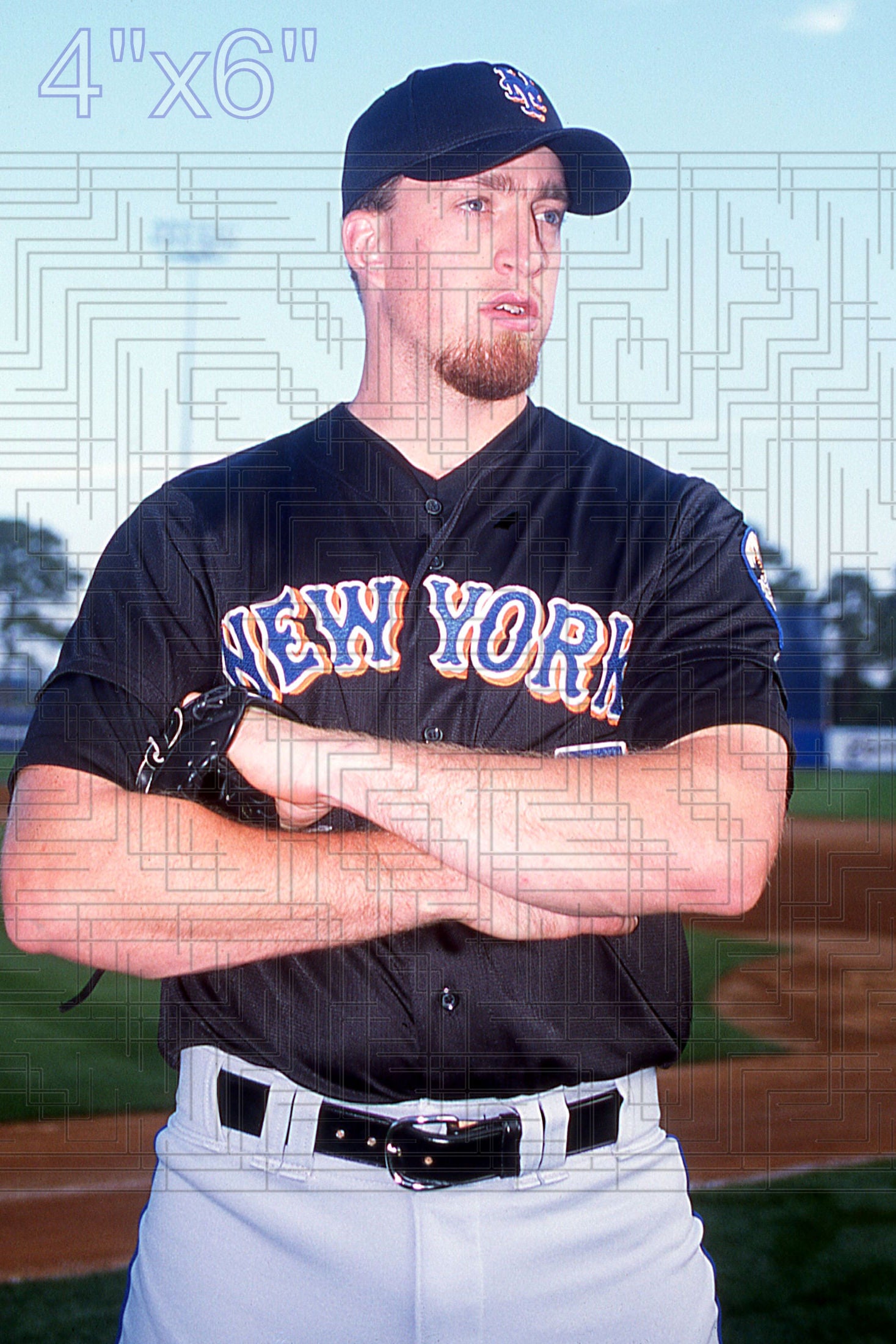 Mark Corey - 2002 New York Mets - pose A - choose a size & style
