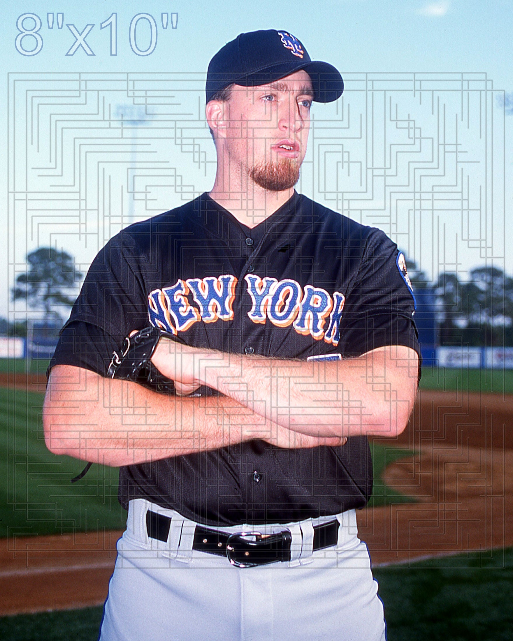 Mark Corey - 2002 New York Mets - pose A - choose a size & style