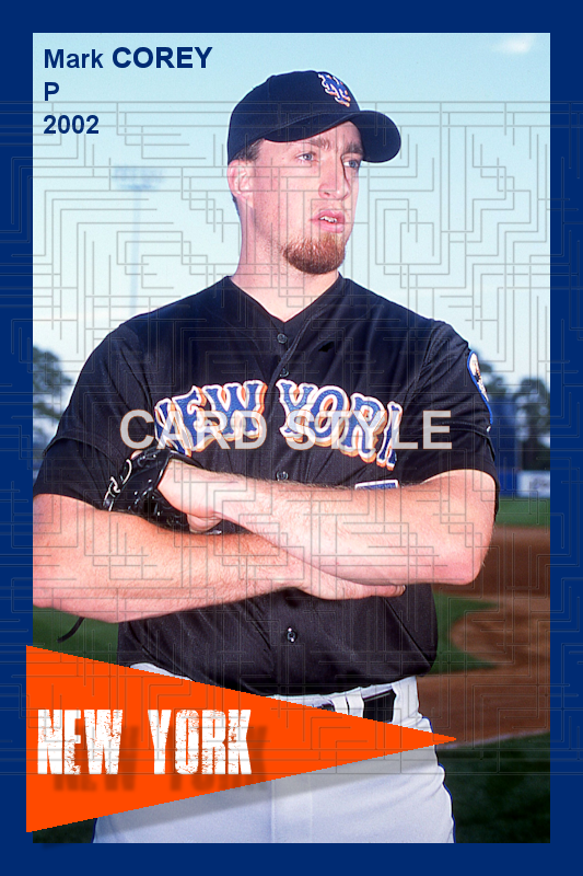 Mark Corey - 2002 New York Mets - pose A - choose a size & style