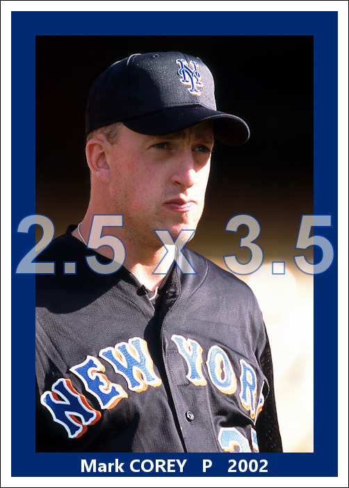 Mark Corey - 2002 New York Mets - pose B - choose a size & style