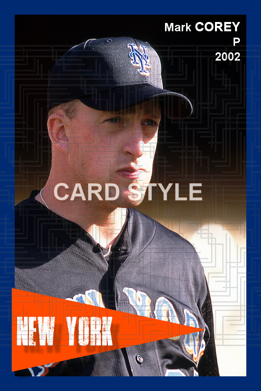 Mark Corey - 2002 New York Mets - pose B - choose a size & style