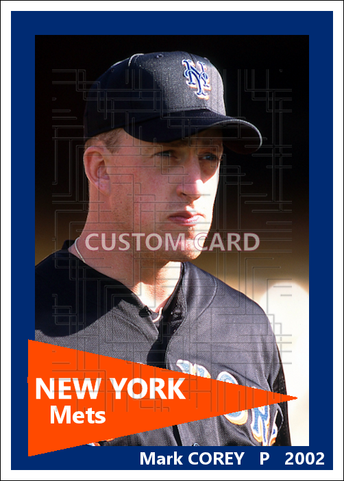 Mark Corey - 2002 New York Mets - pose B - choose a size & style