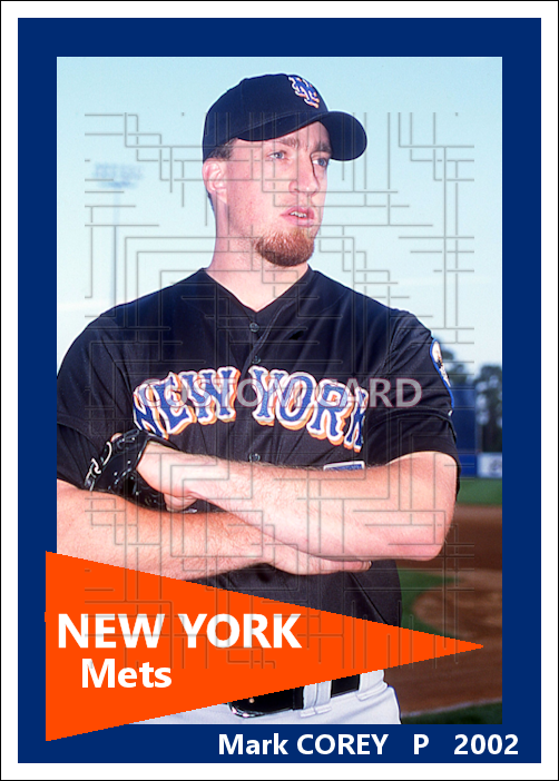 Mark Corey - 2002 New York Mets - pose A - choose a size & style