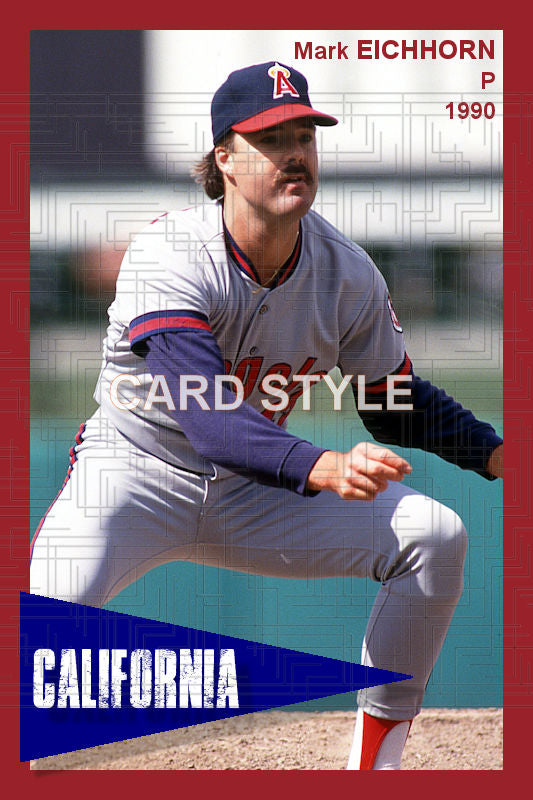 Mark Eichhorn - 1990 California Angels - choose a size & style