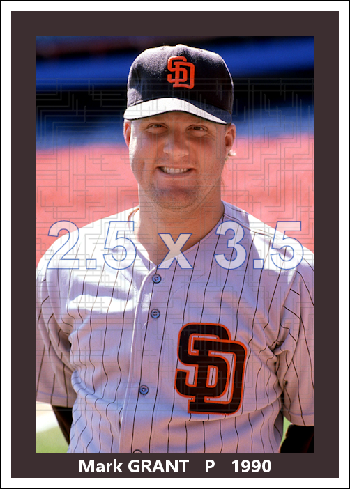 Mark Grant - 1990 San Diego Padres - choose a size & style