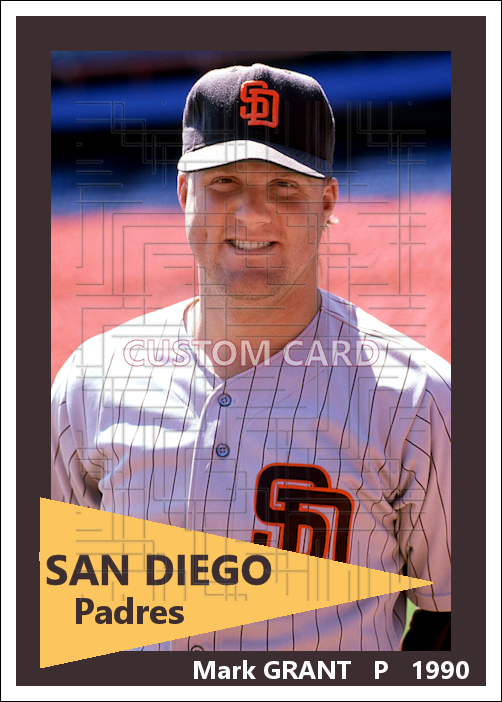 Mark Grant - 1990 San Diego Padres - choose a size & style