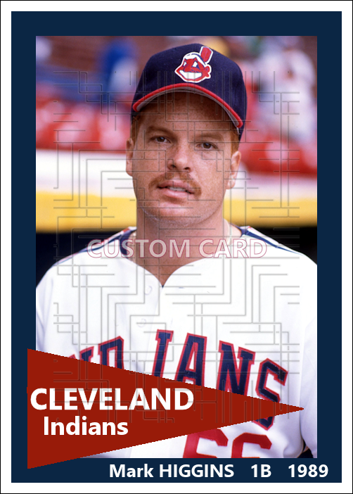 Mark Higgins - 1989 Cleveland Indians - choose a size & style