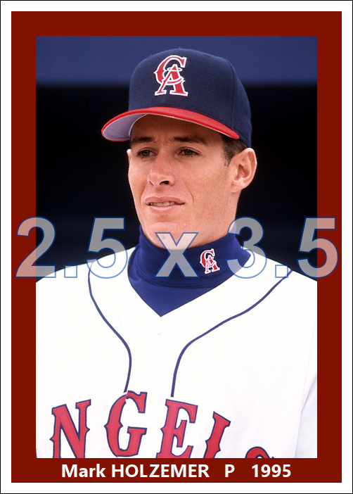 Mark Holzemer - 1995 California Angels - choose a size & style