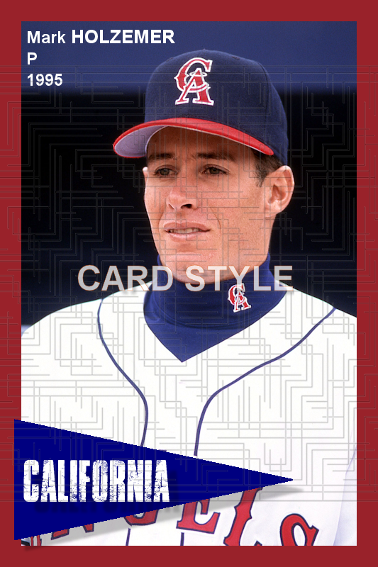 Mark Holzemer - 1995 California Angels - choose a size & style
