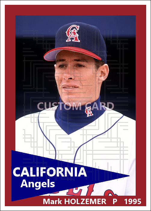 Mark Holzemer - 1995 California Angels - choose a size & style