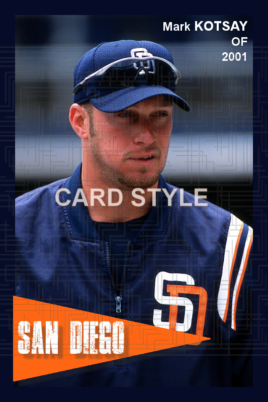 Mark Kotsay - 2001 San Diego Padres - choose a size & style