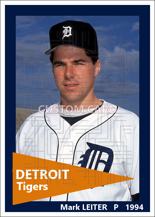 Mark Leiter - 1994 Detroit Tigers - choose a size & style