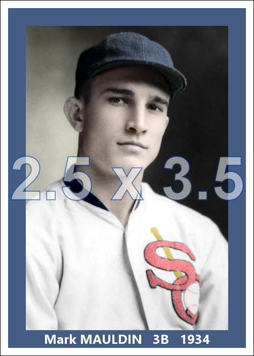 Mark Mauldin - 1934 Chicago White Sox - choose a size & style