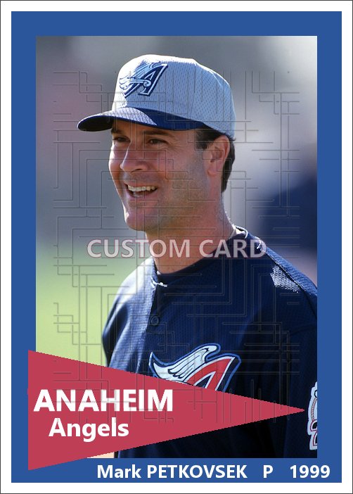 Mark Petkovsek - 1999 Anaheim Angels - choose a size & style