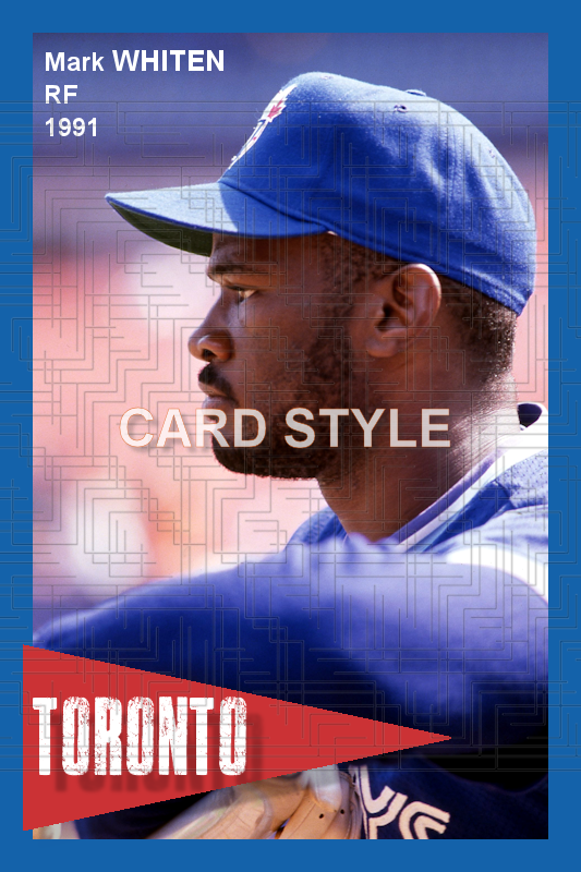 Mark Whiten - 1991 Toronto Blue Jays - choose a size & style