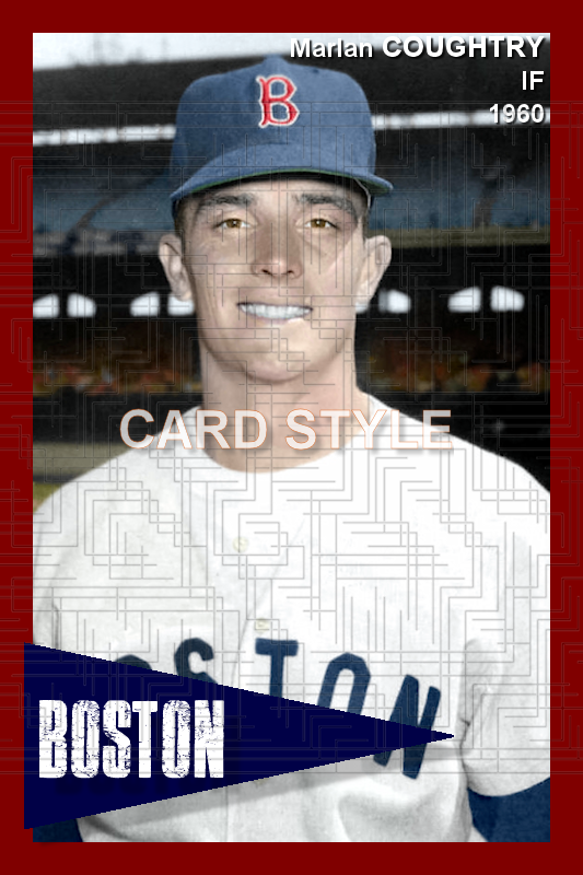 Marlan Coughtry - 1960 Boston Red Sox - choose a size & style