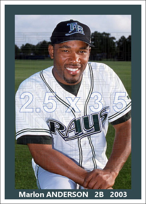 Marlon Anderson - 2003 Tampa Bay Devil Rays - choose a size & style