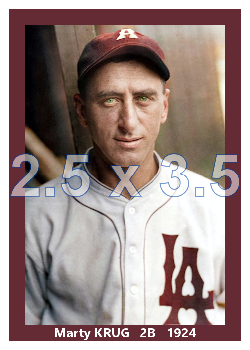 Marty Krug - 1924 Los Angeles Angels - choose a size & style