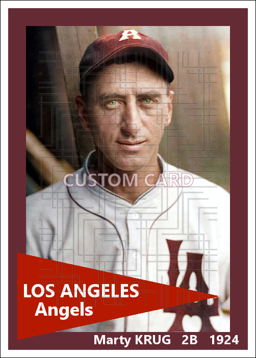 Marty Krug - 1924 Los Angeles Angels - choose a size & style