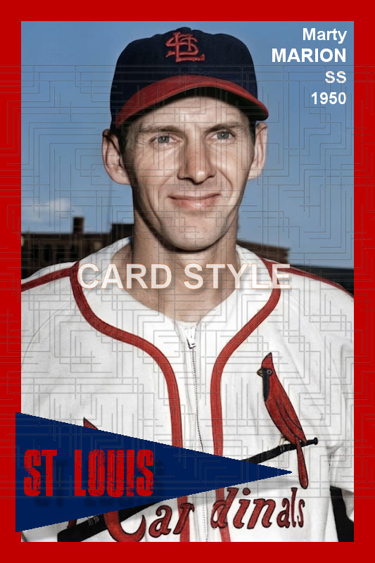 Marty Marion - 1950 St. Louis Cardinals - choose a size & style