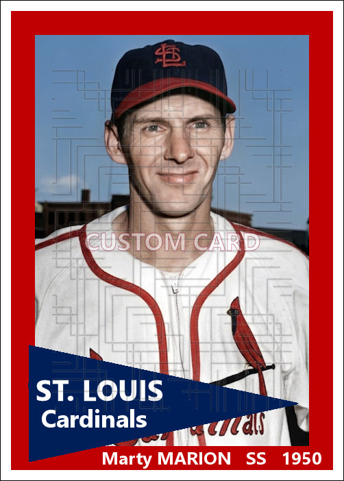 Marty Marion - 1950 St. Louis Cardinals - choose a size & style