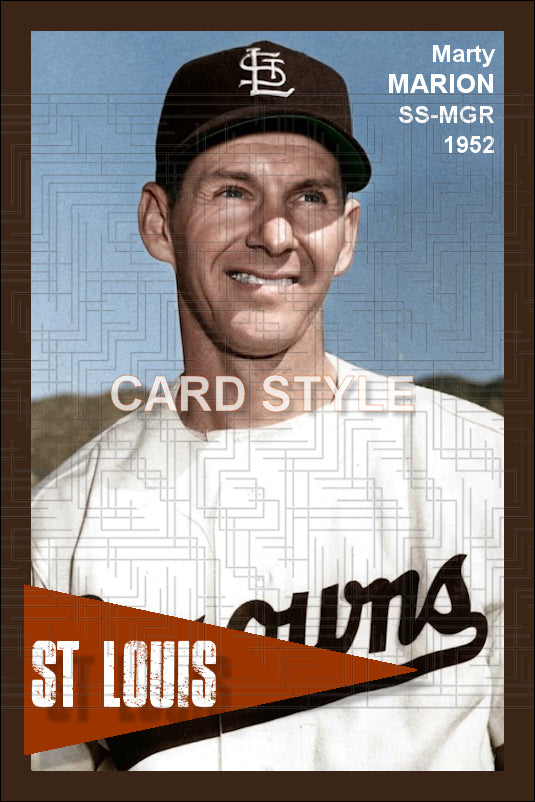 Marty Marion - 1952 St. Louis Browns - choose a size & style