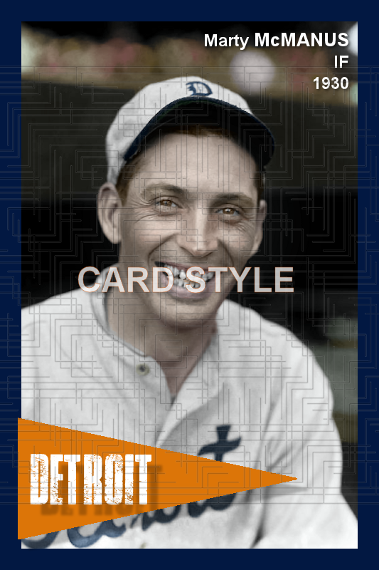Marty McManus - 1930 Detroit Tigers - choose a size & style