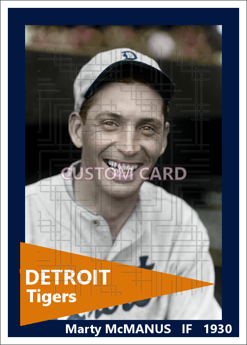 Marty McManus - 1930 Detroit Tigers - choose a size & style