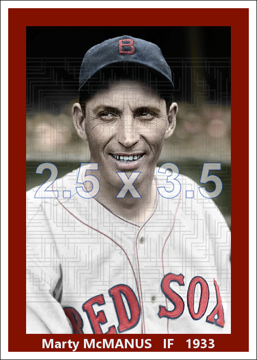 Marty McManus - 1933 Boston Red Sox - choose a size & style