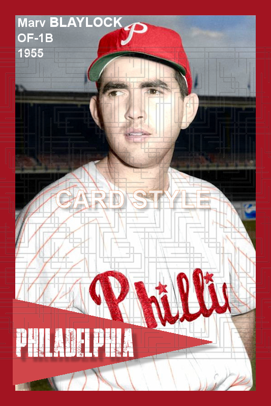 Marv Blaylock - 1955 Philadelphia Phillies - choose a size & style
