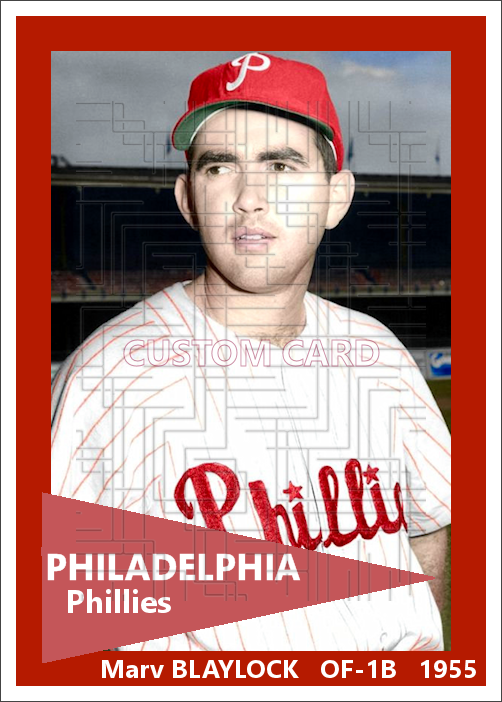 Marv Blaylock - 1955 Philadelphia Phillies - choose a size & style