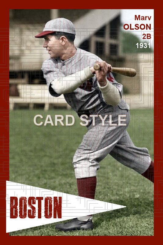 Marv Olson - 1931 Boston Red Sox - choose a size & style