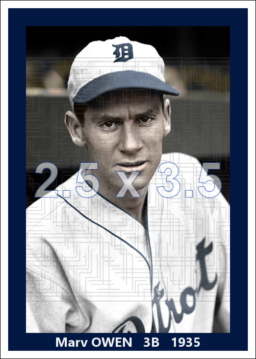 Marv Owen - 1935 Detroit Tigers - choose a size & style