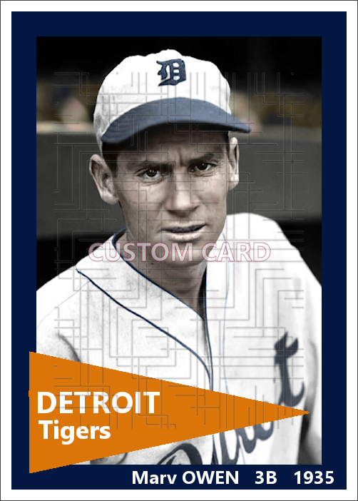 Marv Owen - 1935 Detroit Tigers - choose a size & style