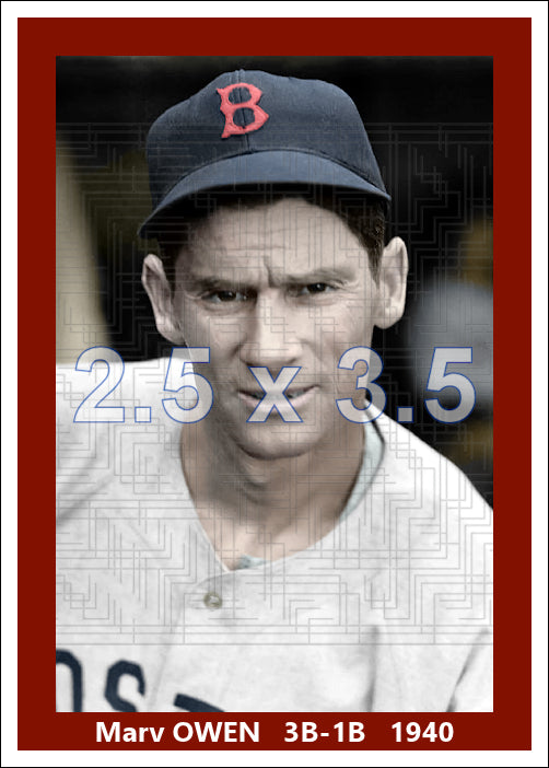 Marv Owen - 1940 Boston Red Sox - choose a size & style
