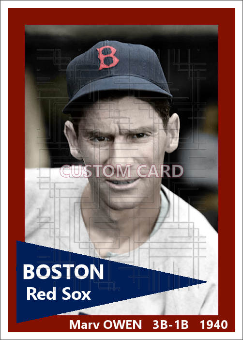 Marv Owen - 1940 Boston Red Sox - choose a size & style